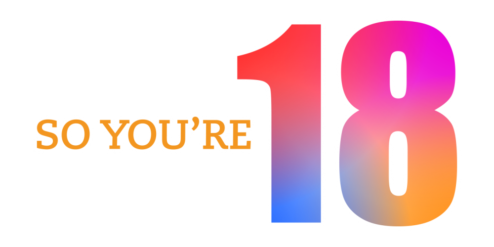 so you're 18 logo